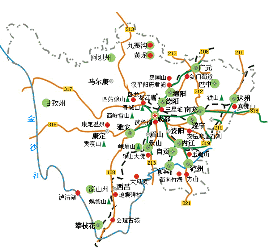 四川旅游地图高清_四川旅游地图高清地图