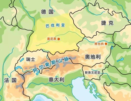 阿尔卑斯山地图_阿尔卑斯山地图分布